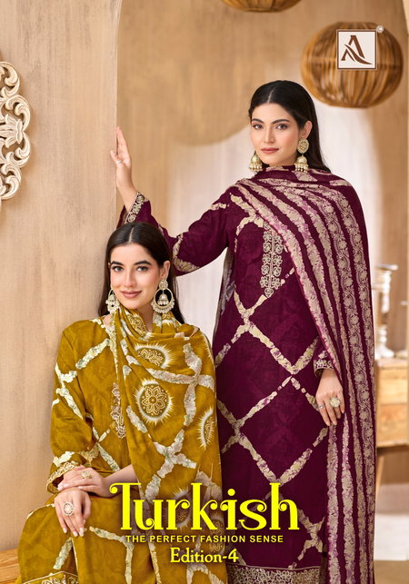 Turkish Edition 4 By Alok Suit Viscose Rayon Surat Dress Material Wholesale Market
